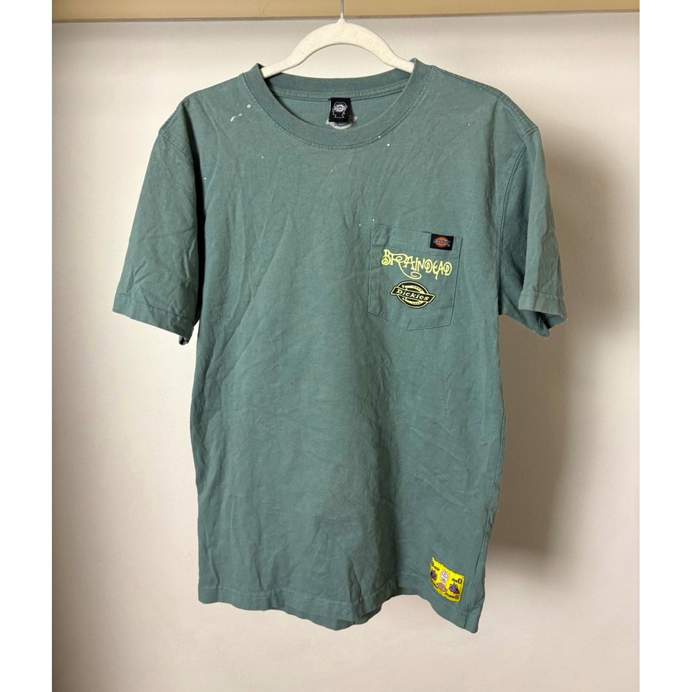 Dickies x Brain Dead Green Pocket Graphic Print Crew Neck Tee Men’s S/P